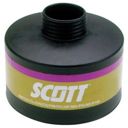 3m Scott Gas Mask Canister,Magenta/Olive,Threaded 45123