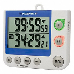 Traceable Dual Timer, CountDown,CountUp, 100hr 5017