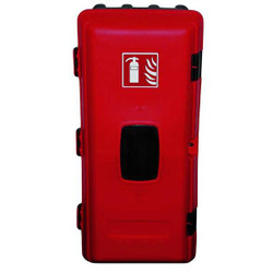 Jonesco Fire Ext Cabinet,Black; Red,Polyethylene JEBE06