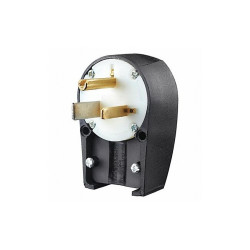Bryant Angle Straight Blade Plug,Blk/Wht,2.0 HP 9550ANPB