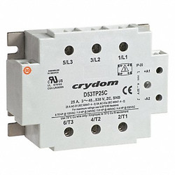 Crydom SolStateRely,In180-280VAC,Out48-530VAC C53TP25C
