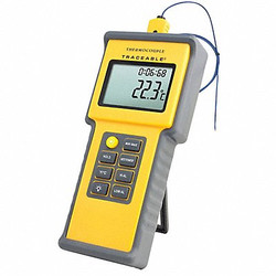Traceable Thermocouple Thermometer,1 Input,Type K  4015