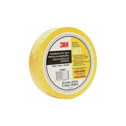 3m Film Tape,1 in x 36 yd,Yellow,5.3 mil 483