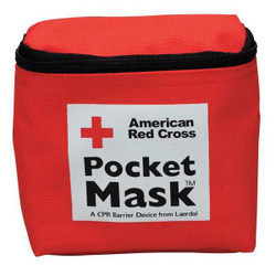 First Aid Only CPR Pocket Mask,Adult,Red,4 Pieces 363015