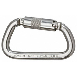 Honeywell Miller Carabiner,Offset-D,Silver SSRLC