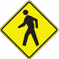 Lyle Pedestrian Crossing Traffic Sign,30"x30"  W11-2-30SYGA