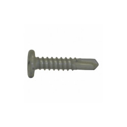 Teks Drill Screw,Pan,#12,Gray Spex,1"L,PK500 1575553