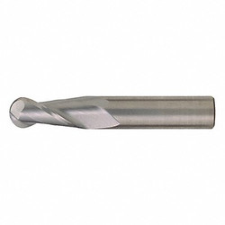 Cleveland Ball End Mill,Single End,1/2",Carbide C80959