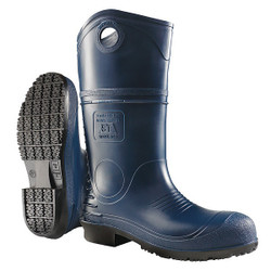 Dunlop Rubber Boot,Men's,12,Knee,Blue,PR 8908633