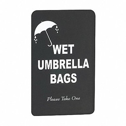 Glaro Wet Umbrella Bag Sign  S117BK