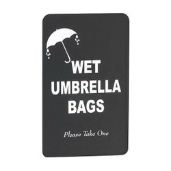 Glaro Wet Umbrella Bag Sign S117BK