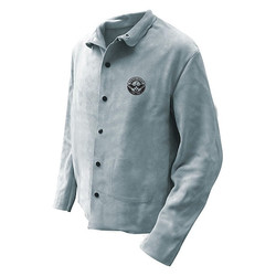 Bdg Welding Jacket,Pearl Gray,Split,5XL 64-1-50P-X5L