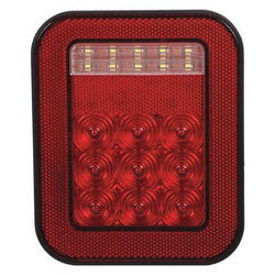 Maxxima Stop/Turn/Tail Light,Rectangular,Red M42221