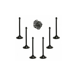 Mr. Chain Barrier Post Kit,41" H,Plastic Post,PK6  71003-6