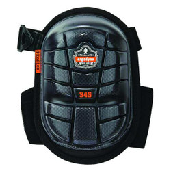 Ergodyne Knee Pad,UNIV,Clip,Hook/Loop,Black,PR 345