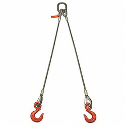 Lift-All Wire Rope Sling,2 ft L,5,000 lb Load Cap 382LBX2