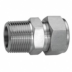 Ham-Let Male Connector,SS,3/4in.,Connectors 768L   SS 3/4 X 1/2
