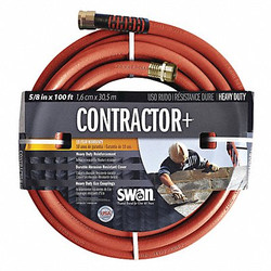 Sim Supply Water Hose,Cold Water,Red,PVC,100 ft.  CSNCG58100
