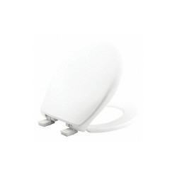 Bemis Toilet Seat,Round Bowl,White,14-3/8" W 200E4 000