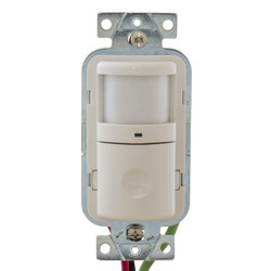 Hubbell Wiring Device-Kellems Vac Snsr,PIR,120V AC,Wht WS1001W