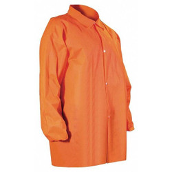 Cellucap Lab Coat,Orange,Snaps,4XL,PK30 6509ORXXXX