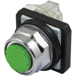 Dayton Non-Illuminated Push Button,30mm,Green 30G431