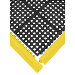 Wearwell Mat Edging,Yellow,3" x 3ft. 3" 572