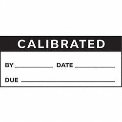 Stranco Calibration Label,ENG,Black/White,PK350 TCSL2-38481