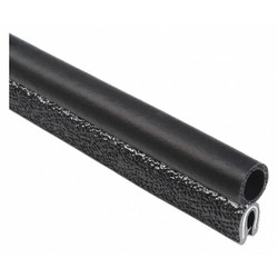 Trim-Lok Trim Seal, 25 ft L,Black, PVC, 1/4 in W 3062B3X1/16C-25