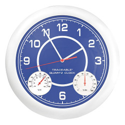 Traceable Wall Clock,Analog,Battery 1071