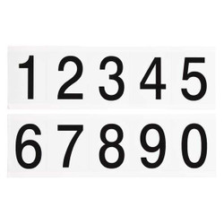 Brady Label,0 Thru 9,2-1/4 In. H,PK25 9714-# KIT