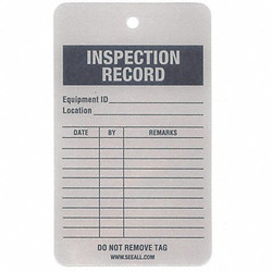 See All Industries Inspection Rcd Tag,5 x 3 In,Al,PK25 TUF-INSP
