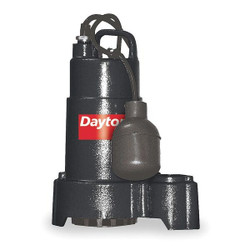 Dayton SubmersibleSumpPump,10ft,11.75in,120VAC 3BB68