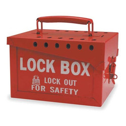 Brady Group Lockout Box,13 Locks Max,Red 51171