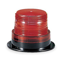 Federal Signal Low Profile Warning Light,Strobe,Red LP6-012-048R