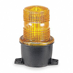 Federal Signal Low Profile Warning Light,Strobe,Amber LP3T-012-048A