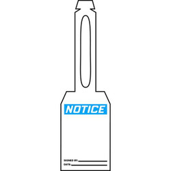 Accuform Loop n Strap Notice Tag,5 1/4in H,PK25 TAL329