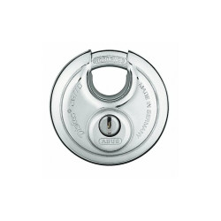 Abus Keyed Padlock, 25/32 in,Round,Silver 26/70 KA