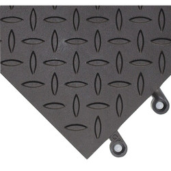 Wearwell Interlocking Antifatigue Mat,18" L,PK10 599.78X18X18BK-CS10