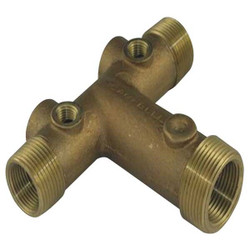 Campbell Well Water Tank Fitting,Tee,Brass  UTC5-4-3LF