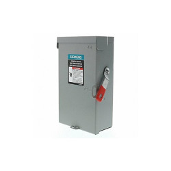 Siemens Safety Switch, Fusible, 60 A, Steel GF322NA