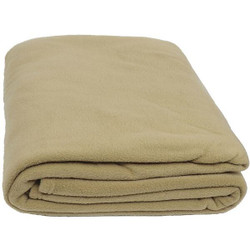 R & R Textile Blanket,108 in L,Beige X52003