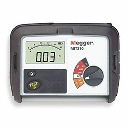 Megger Megohmmeter, 1000V DC, LCD MIT310-EN