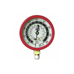 Jb Industries Gauge,3-1/8 In Dia,High Side,Red,800 psi M2-895