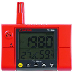 Amprobe CO2 Meter, 14 F to 140 F, LCD  CO2-200