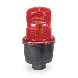 Federal Signal Low Profile Warning Light,LED,Red,120VAC LP3PL-120R