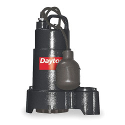 Dayton SubmersibleSumpPump,10ft,11.75in,120VAC 3BB69