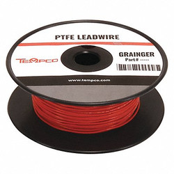 Tempco High Temp Lead Wire,14AWG,100ft,Red LDWR-1051