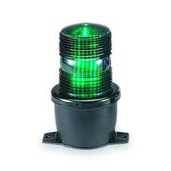 Federal Signal Low Profile Warning Light,LED,Green,120V LP3TL-120G