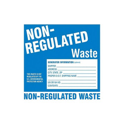 Brady DOT Handling Label,Waste,6" Label W,PK50 121158